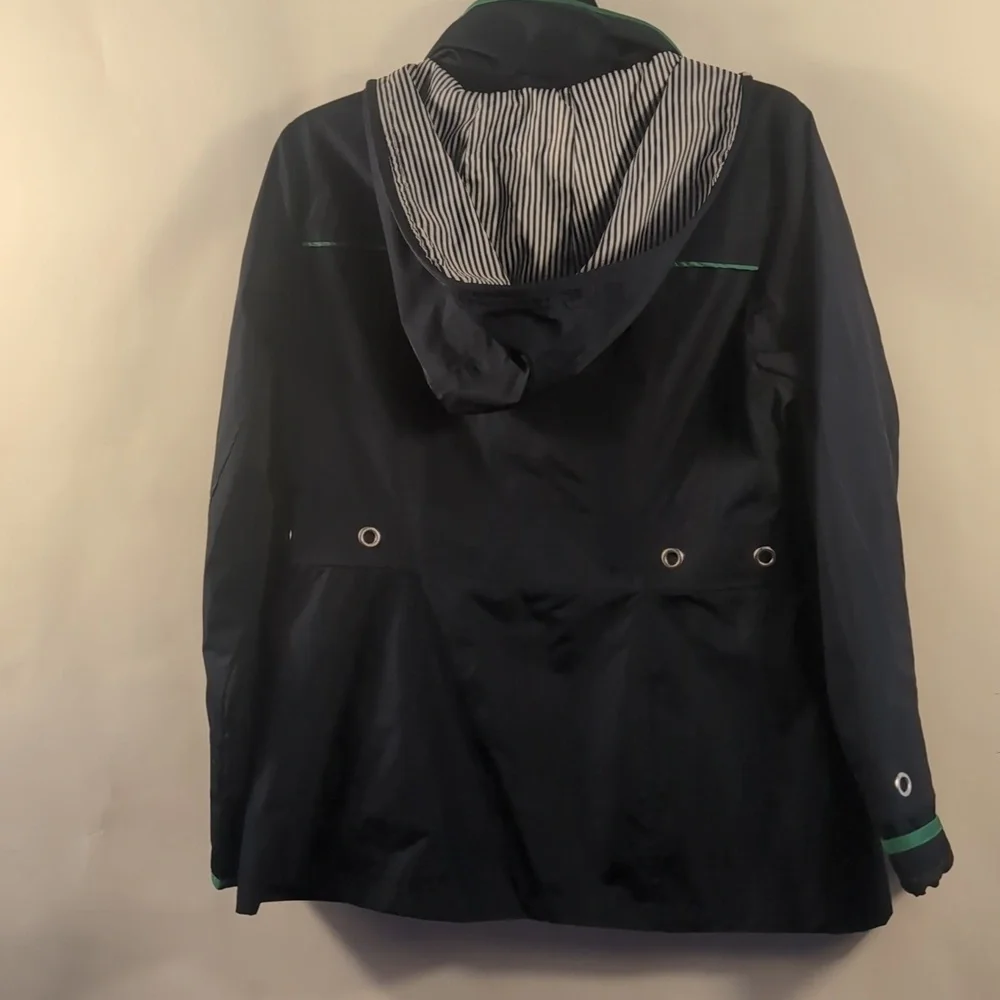 Intl Details Blue Jacket with Green Accents - Size Medium - Lightweight Outerwea